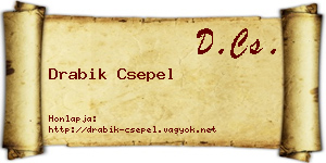 Drabik Csepel névjegykártya